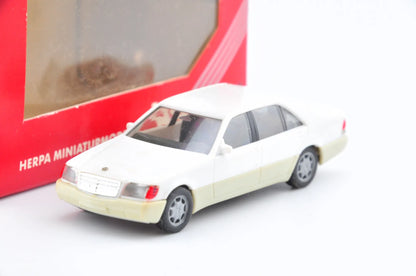 Mercedes-Benz 600 Sel, Herpa, Made in Germany, Die cast Resoraki Biały 1:87 – zdjęcie 4
