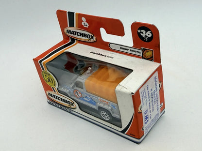 TROOP SHUTTLE 50th Anniversary Wojsko Matchbox 2001 Srebrny 1:64 – zdjęcie 4
