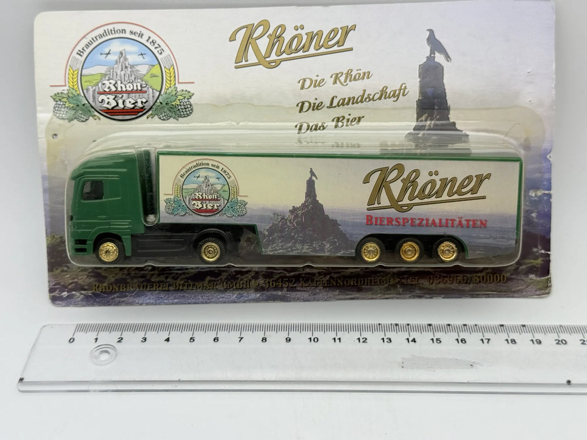 MAN F2000 DGD 1:87 Ciężarówka Promocyjna Rhöner Bier Blister Zielony – zdjęcie 4