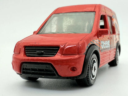 Ford Transit Connect 2010, Matchbox, Resoraki, die cast, 1:64, czerwony – zdjęcie 4