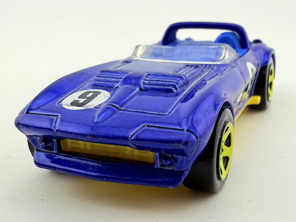 Corvette Hot Wheels Niebieski 1:64 Made in Malysh – zdjęcie 4