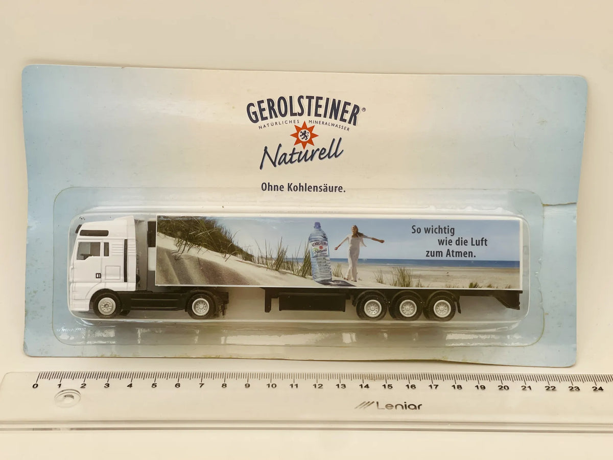 Man Ciągnik Siodłowy Z Trzyosiową Naczepą Furgonową Grell 1:87 Gerolsteiner – zdjęcie 4
