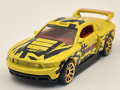 Custom '12 Ford Mustang Drift, Hot Wheels 2011, Die cast 1:64, żółty – zdjęcie 4