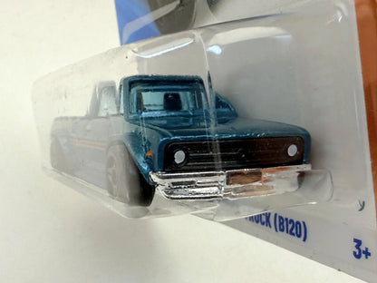 1975 Datsun Sunny Truck HW Hot Trucks Hot Wheels 2024 Turkusowy 1:64 – zdjęcie 4