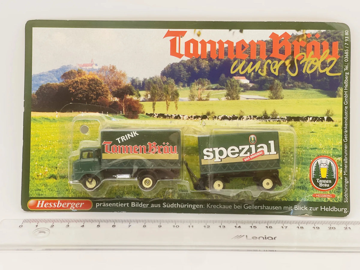 IFA W50L TRUCK Grell 1:87 Ciężarówka Promocyjna TannenBräu Blister Zielony – zdjęcie 4