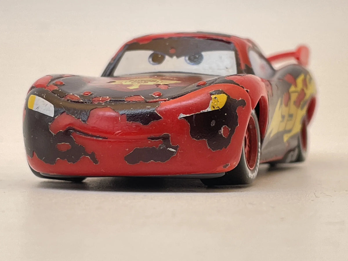 Zygzak McQueen, Auta Disney Pixar, Resoraki, Die cast V3615, Czerwony, 1:55 – zdjęcie 4