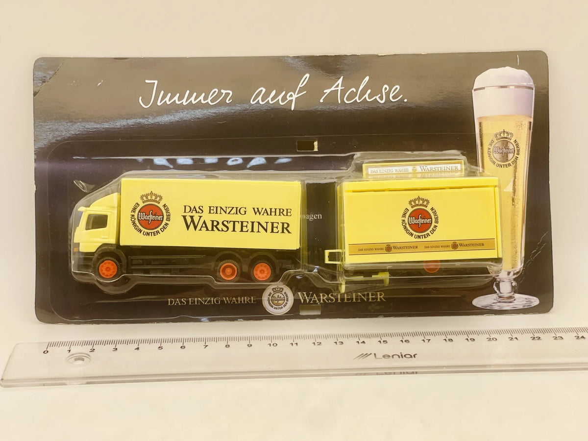 Mb-Atego Grell 1:87 Ciężarówka Promocyjna WARSTEINER Blister Żółty – zdjęcie 4