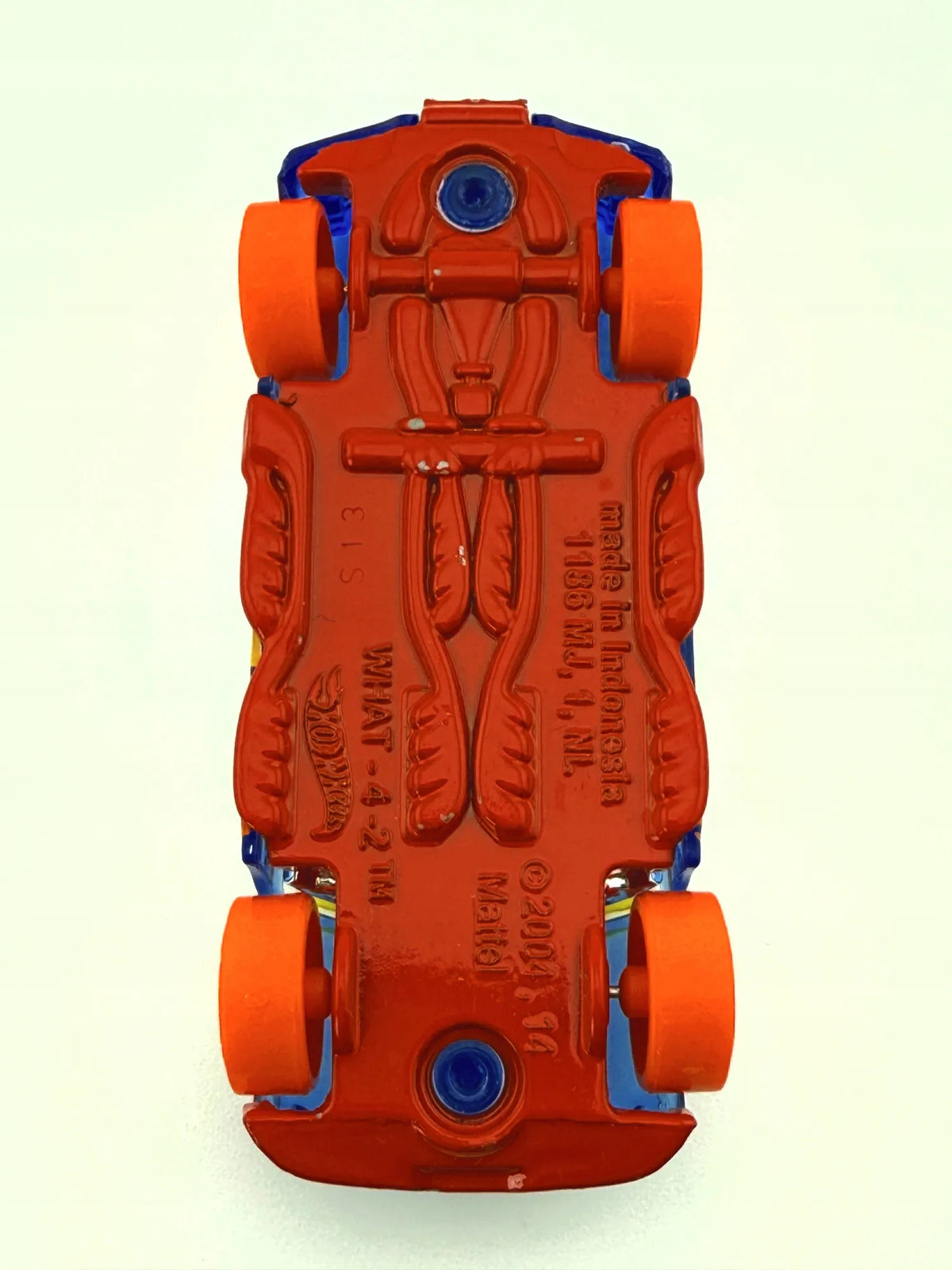 WHAT-4-2, Hot Wheels, Made in Indonesia, Die cast 819, Niebieski, 1:64 – zdjęcie 4