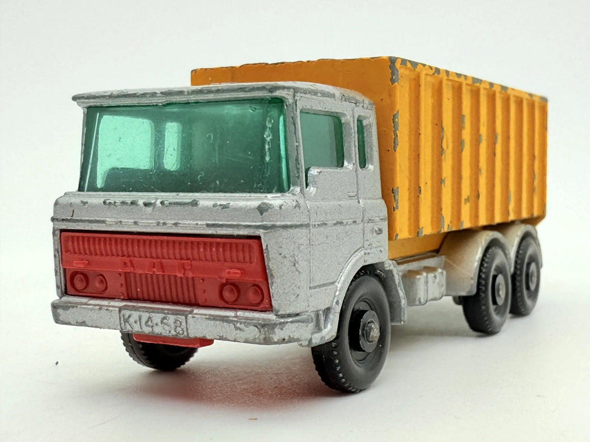 Daf Tipper Container Truck Matchbox Żółty 1:64 Made in England – zdjęcie 4