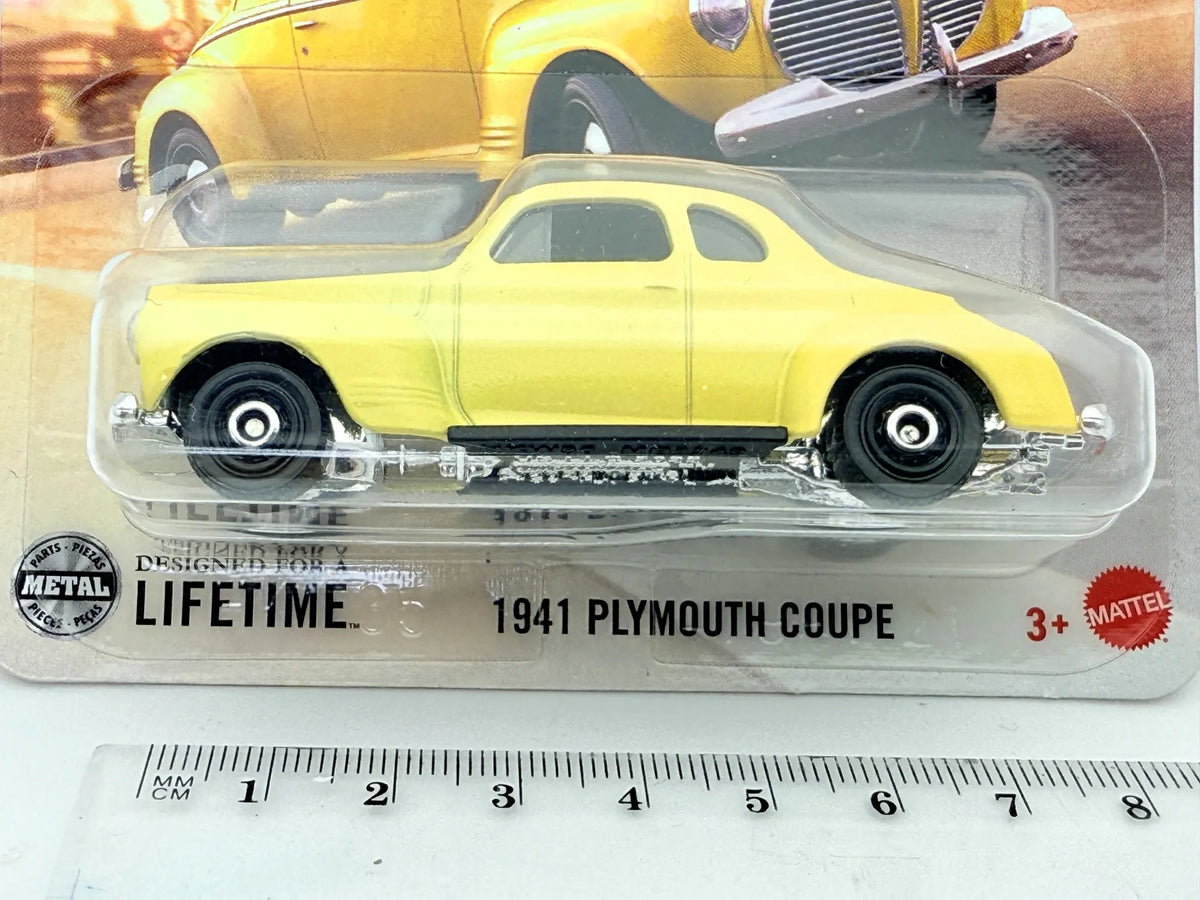 1941 PLYMOUTH COUPE Matchbox 2024 Żółty 1:64 Samochód Osobowy – zdjęcie 4