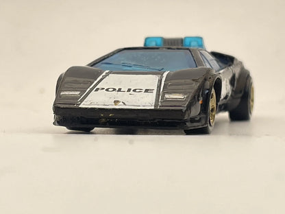 LAMBORGHINI COUNTACH PACE CAR POLICE, Hot Wheels 2017 Die cast Czarny 1:64 – zdjęcie 4