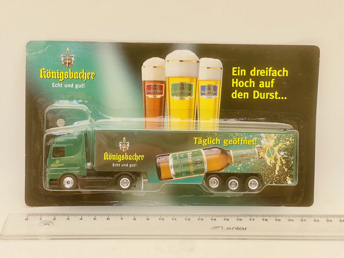 Mercedes-Benz Actros Grell 1:87 königsbacher Blister Zielony Promocyjny – zdjęcie 4