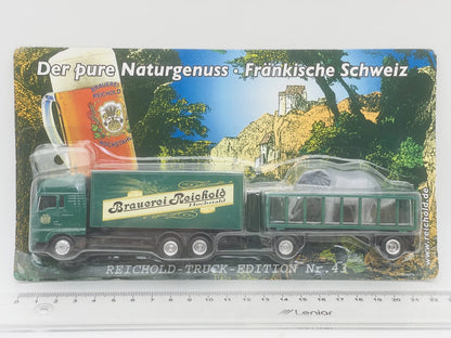MAN TRUCK Przyczepa na Słonia Grell 1:87 Brauerei Reichold Blister Zielony – zdjęcie 4