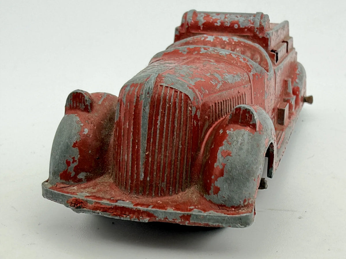 ZABYTKOWY WÓZ STRAŻACKI Ahrens Ladder Truck, Hubley Kiddie Toy 1950 r. 1:43 – zdjęcie 4