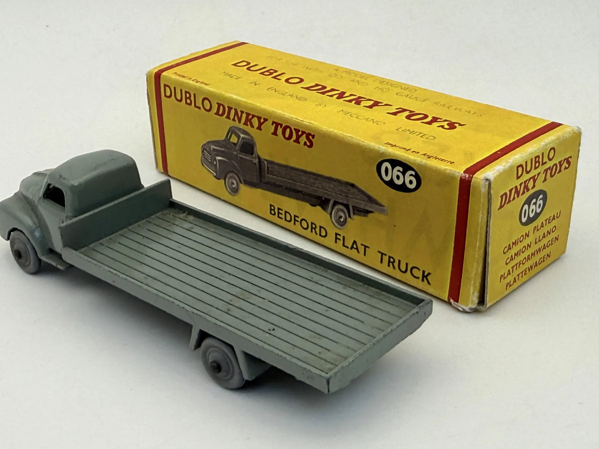 Ciężarówka BEDFORD FLAT TRUCK Dinky Toys '50 Szary 1:87 Made in England – zdjęcie 4