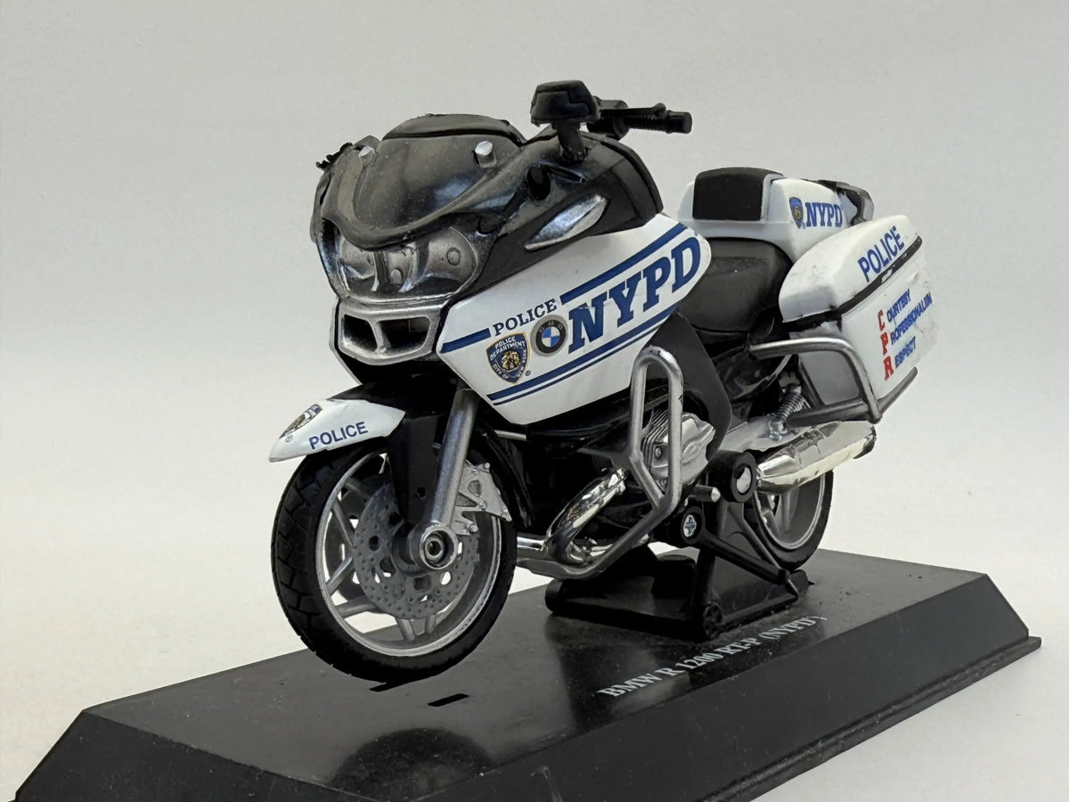 MOTOCYKL BMW R 1200 (NYPD) POLICJA New-Ray 2019 Biały 1:16 – zdjęcie 4