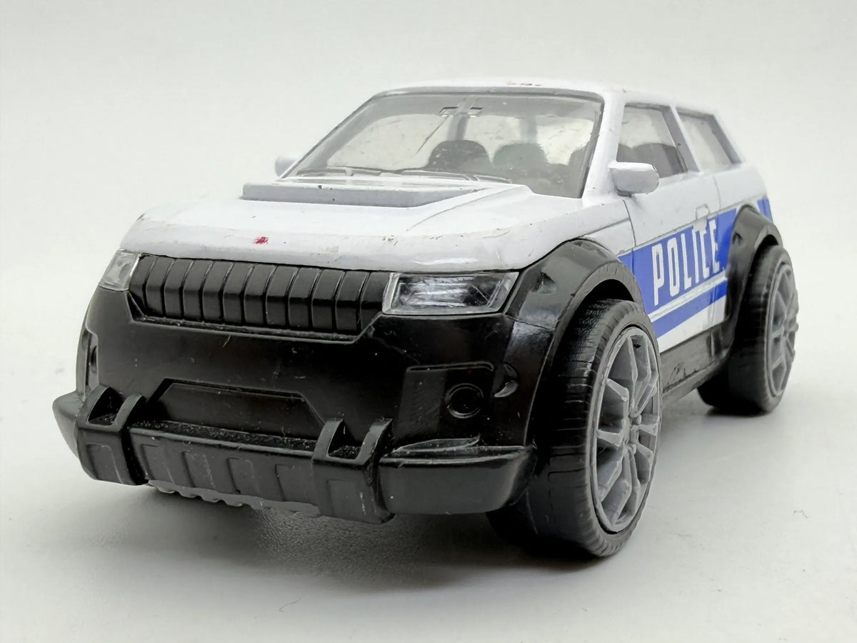SUV POLICE, Carousel (Teamsterz), Made in U.K. Die cast Biały 1:64 Resoraki – zdjęcie 4