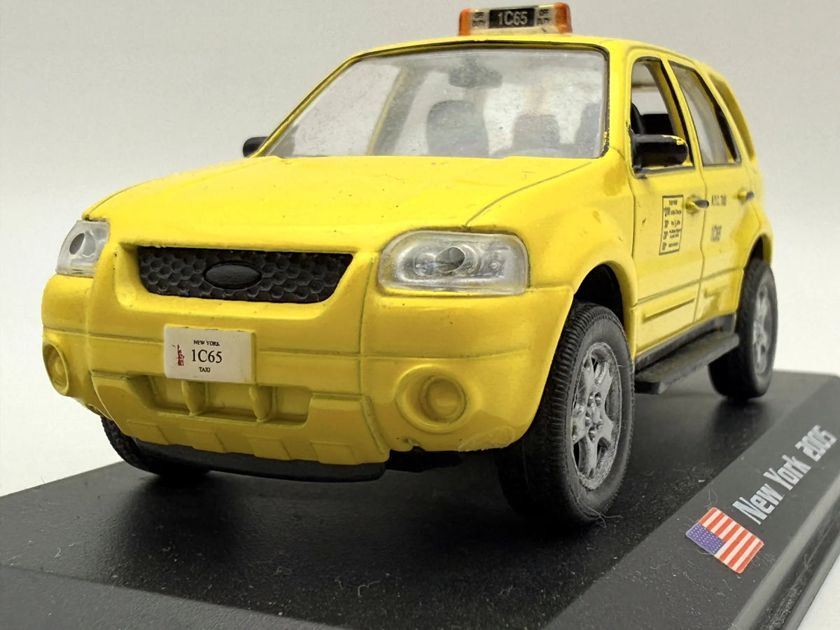 FORD ESCAPE HYBRID NEW YORK TAXI 2005, AmerCom 2005, Żółty, 1:43, Resoraki – zdjęcie 4