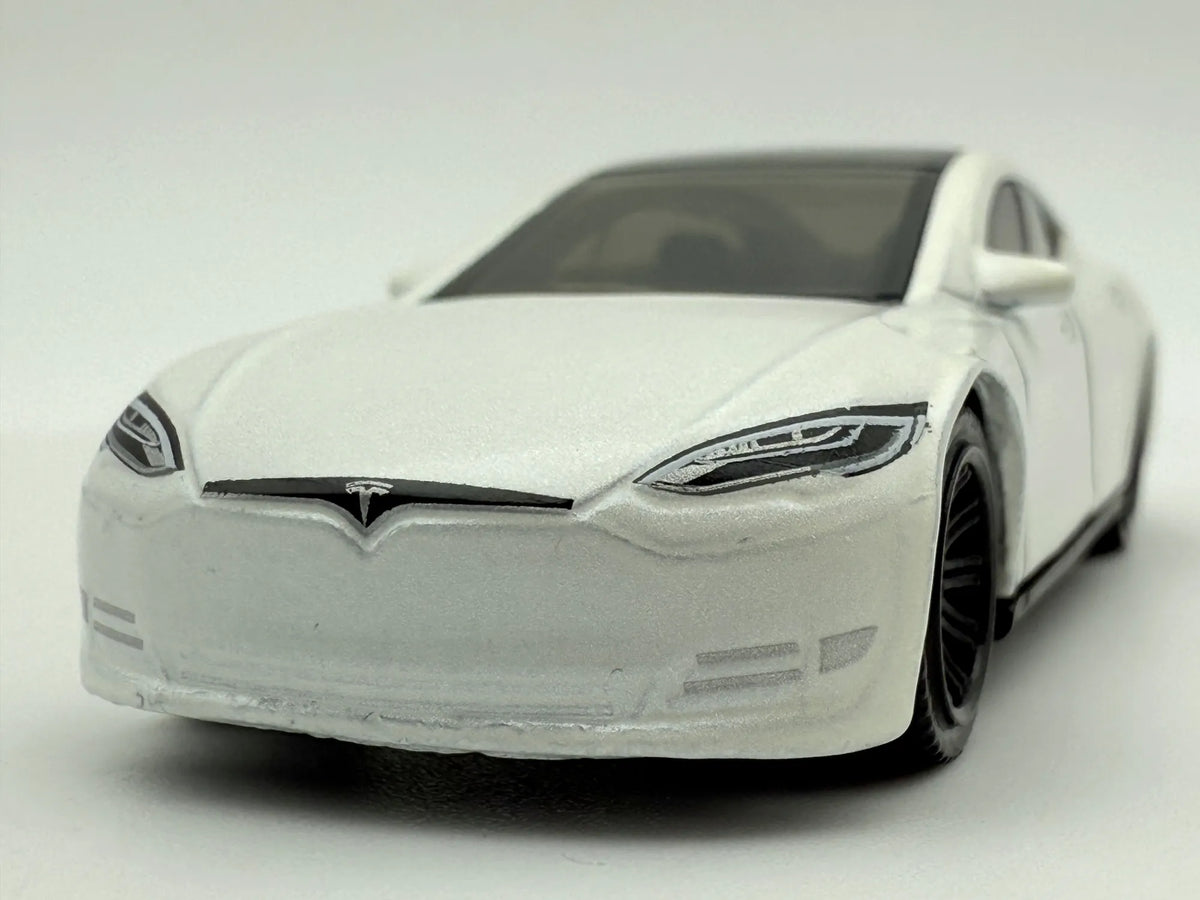 Tesla Model S Matchbox 2022 Biały 1:64 Sedan – zdjęcie 4