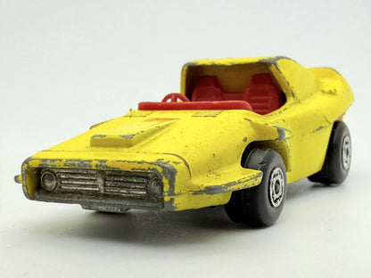 Woosh-N-Push Matchbox Żółty 1:64 Made in Anglia – zdjęcie 4