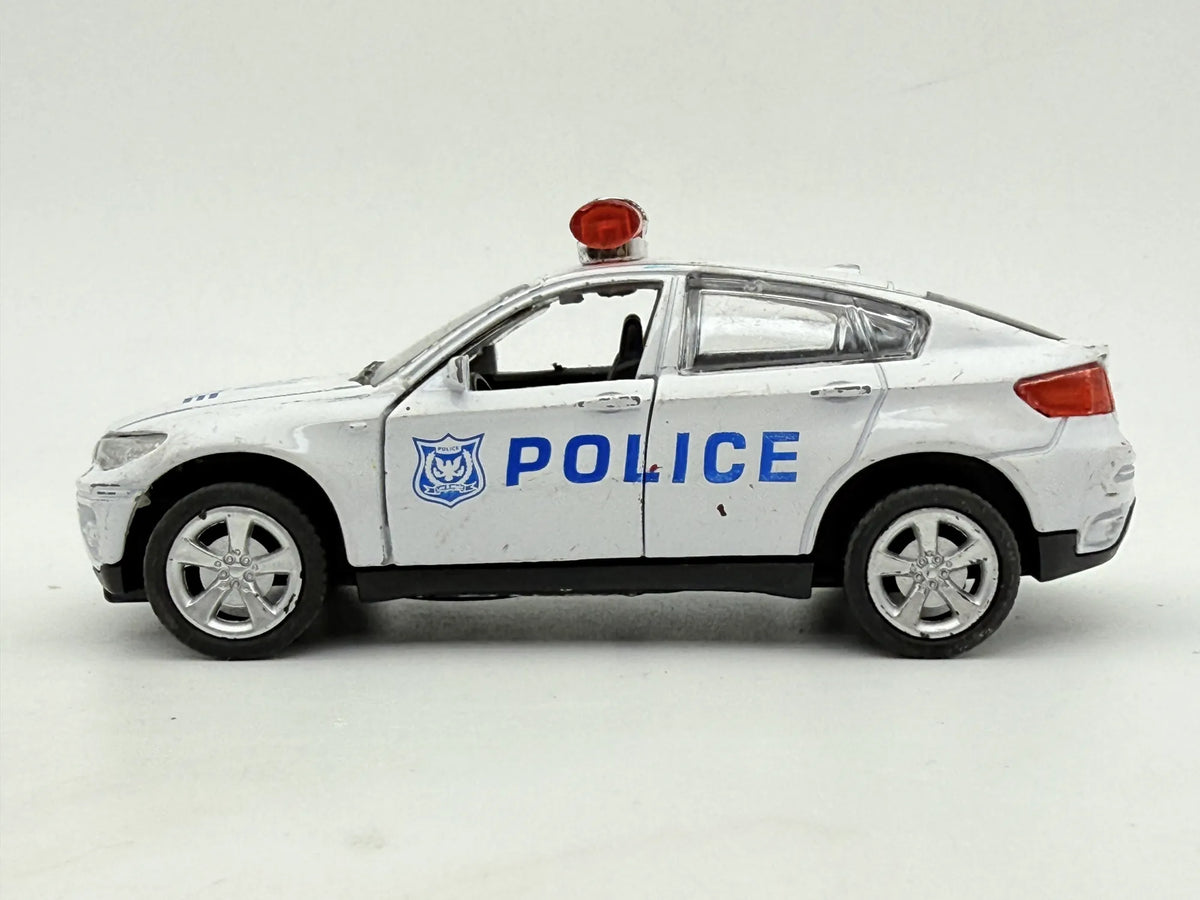 BMW X^ 110 POLICE SUV, Die cast, Biały, 1:32, Resoraki – zdjęcie 4
