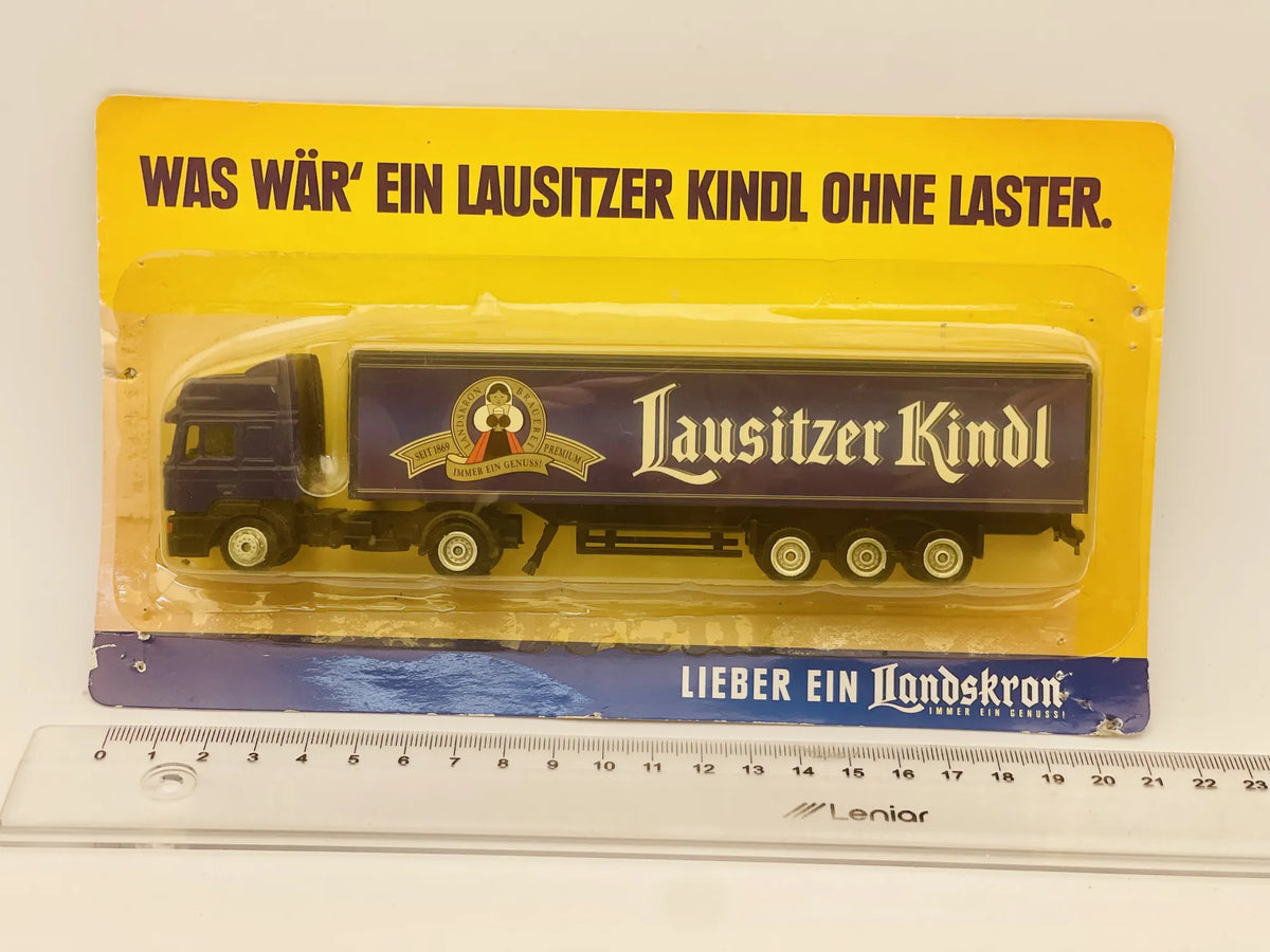 MAN TRUCK Grell 1:87 Lausitzer Kindl Blister Granatowy Promocyjny – zdjęcie 4