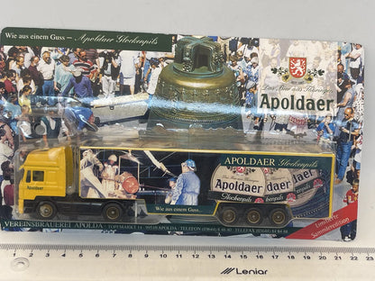 MAN F2000 Werbetruck 1:87 Ciężarówka Promocyjna Apoldaer Blister Żółty – zdjęcie 4