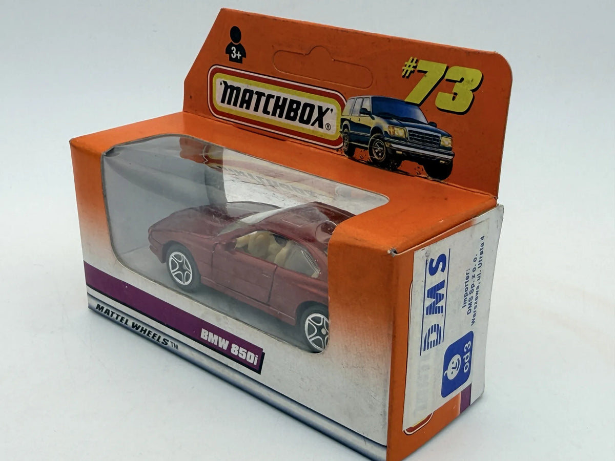 BMW 850I Whitewall Wheels Matchbox 1998 Bordowy 1:64 – zdjęcie 4