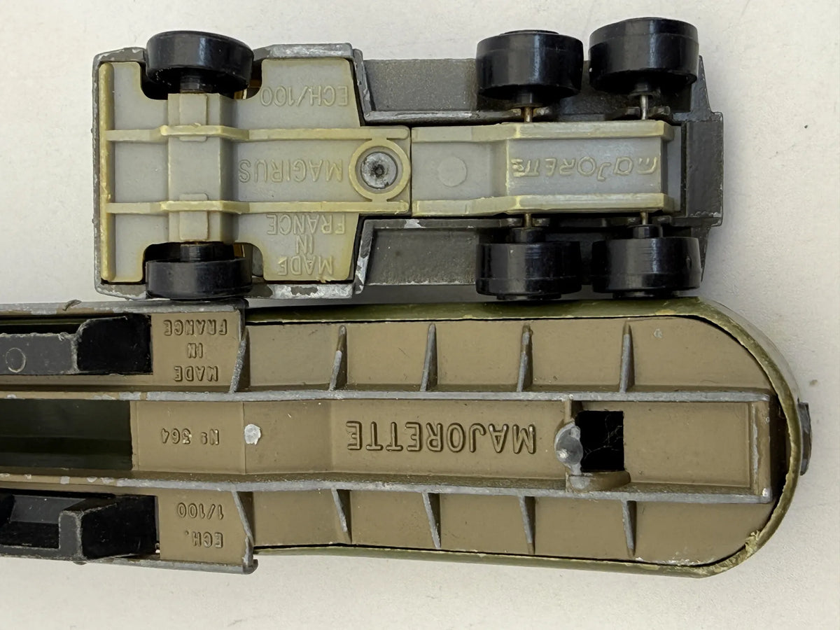 Ciężarówka CYSTERNA WOJSKOWA Majorette 1970 Oliwkowy 1:100 Made in France – zdjęcie 4