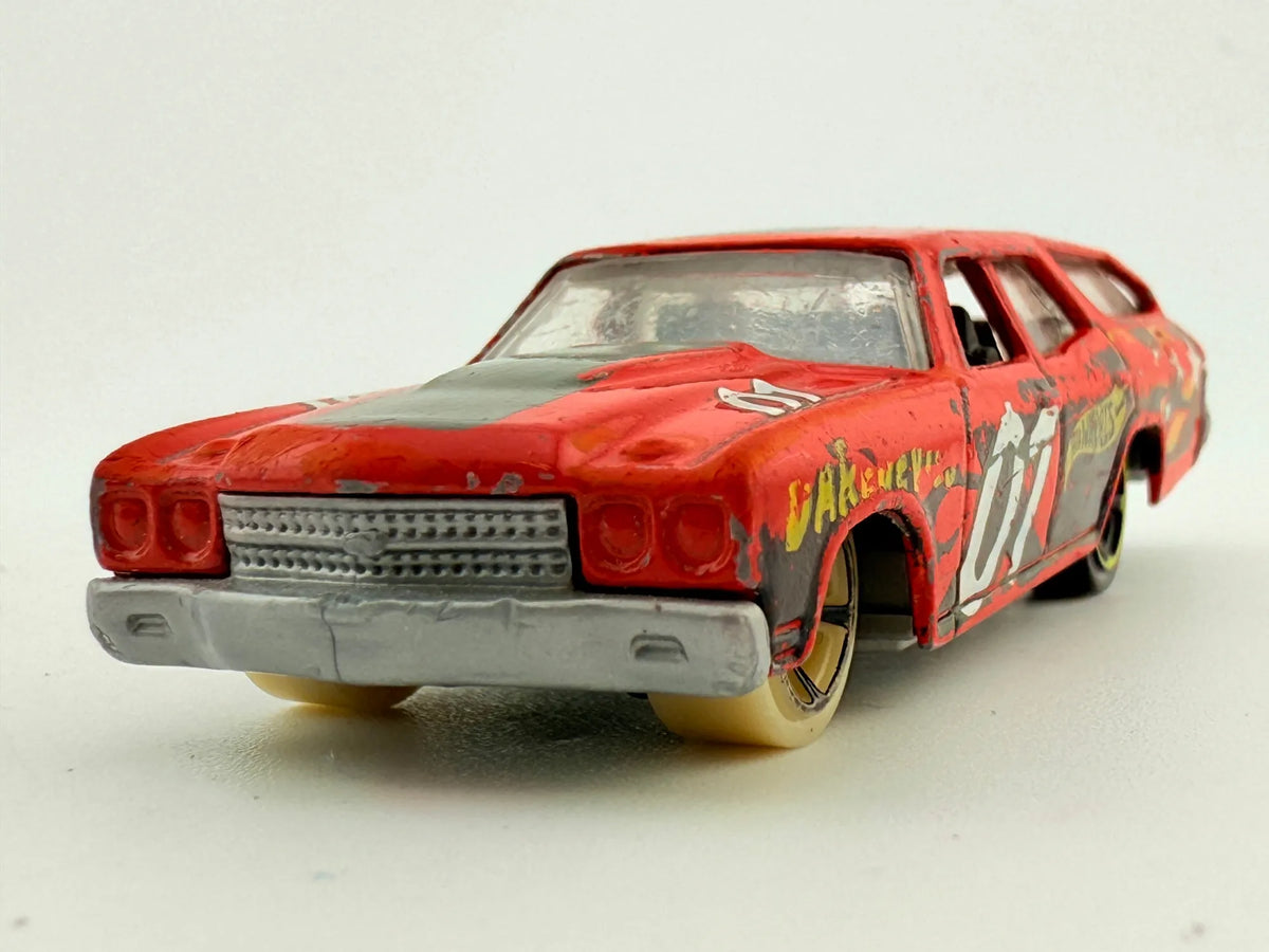 '70 Chevelle Mainline Hot Wheels 2008 Czerwony 1:64 – zdjęcie 4
