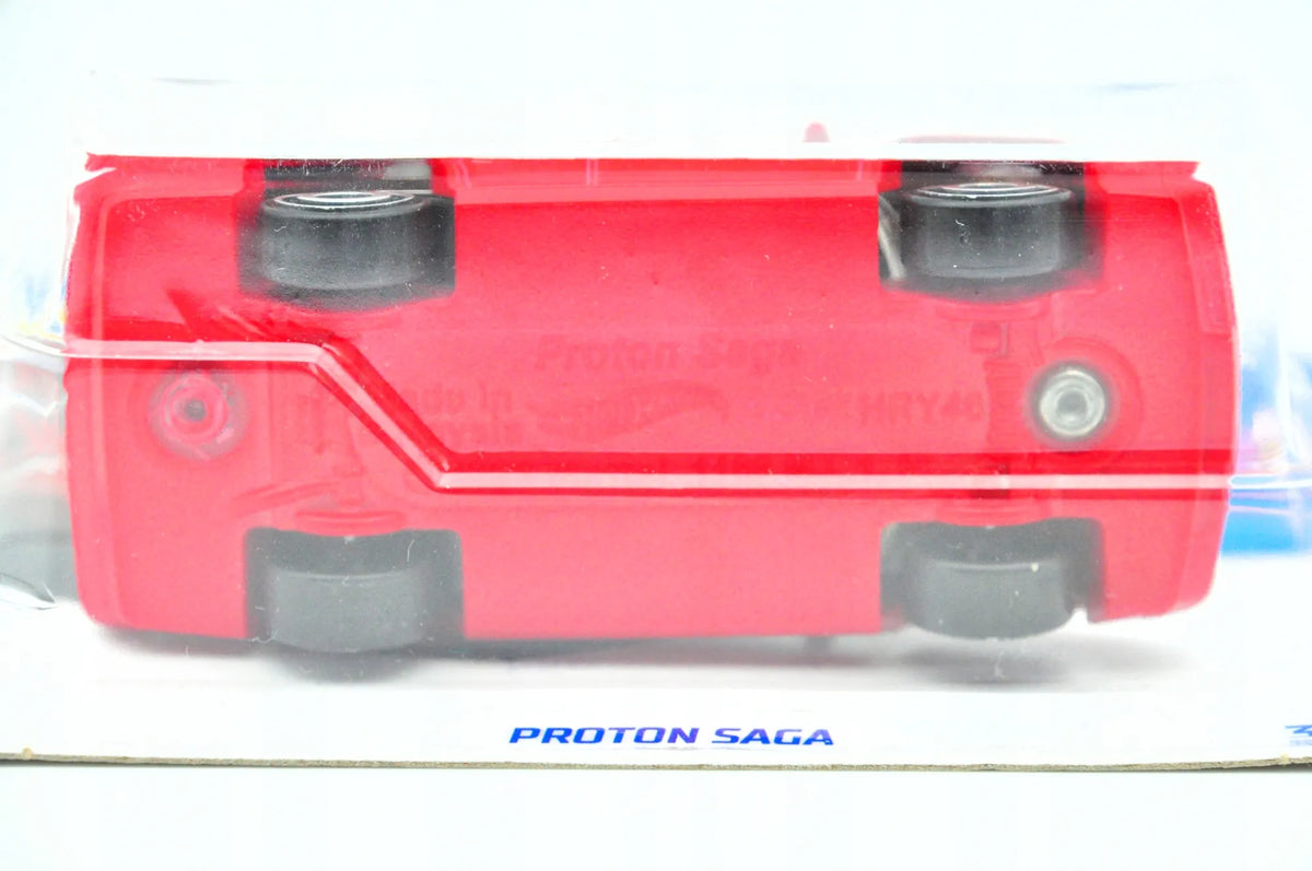 PROTON SAGA, Hot Wheels, Resoraki, Die cast Hry46-N521, Czerwony, 1:64 – zdjęcie 4