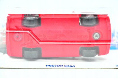 PROTON SAGA, Hot Wheels, Resoraki, Die cast Hry46-N521, Czerwony, 1:64 – zdjęcie 4