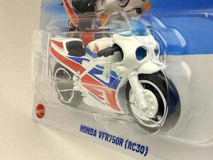 Motocykl HONDA VFR750R RC30 Moto Motos Hot Wheels 2025 Biały 1:64 – zdjęcie 4