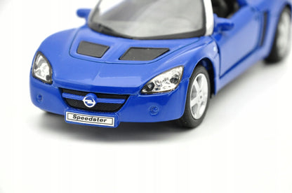 OPEL SPEEDSTER CABRIO, Welly, Die cast NO.42332, Niebieski, 1:34, Resoraki – zdjęcie 4