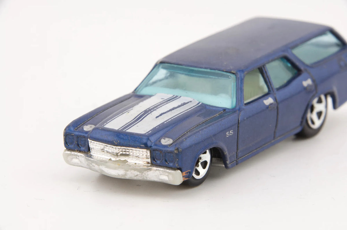70 Chevelle Ss Wagon Hot Wheels Niebieski 1:64 – zdjęcie 4