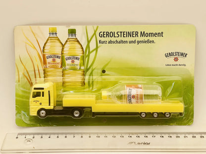 MAN TRUCK Hümmer 1:87 Żółty Blister Reklama Olej Gerolsteiner Moment – zdjęcie 4