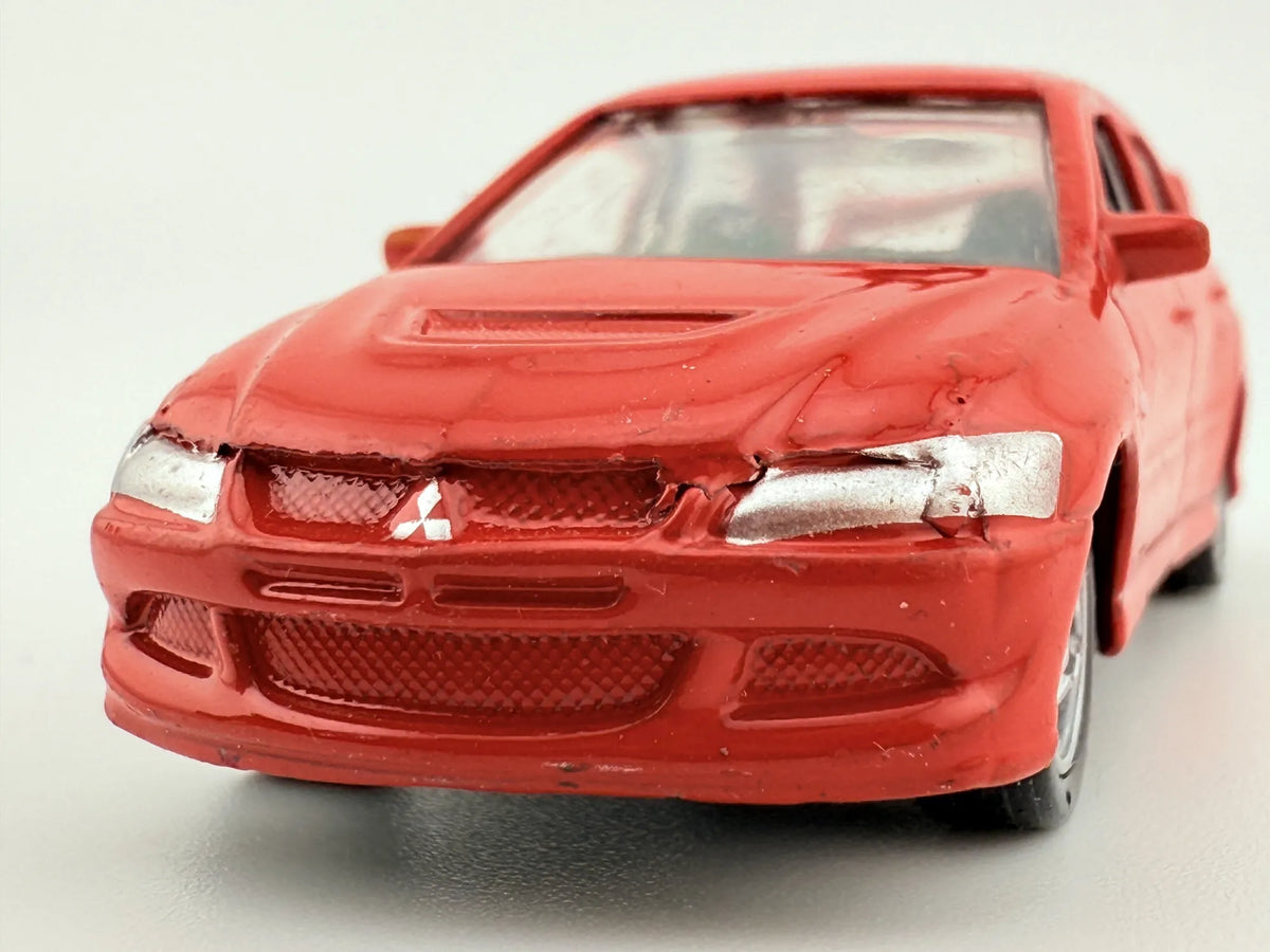 MITSUBISHI LANCER EVOLUTION VIII, Welly, Die cast 52258, Czerwony, 1:64, – zdjęcie 4