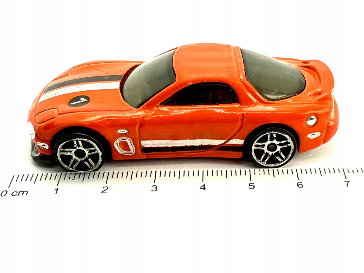 '95 MAZDA RX-7, Hot Wheels 2017, Resoraki, Die cast DTW90, Pomarańcz. 1:64 – zdjęcie 4