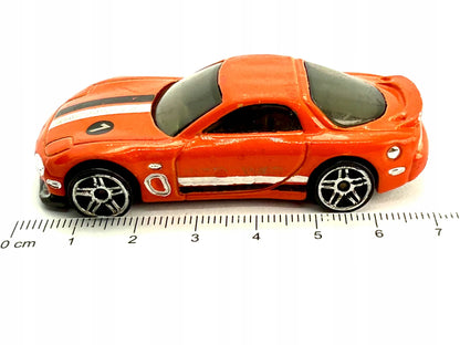 '95 MAZDA RX-7, Hot Wheels 2017, Resoraki, Die cast DTW90, Pomarańcz. 1:64 – zdjęcie 4