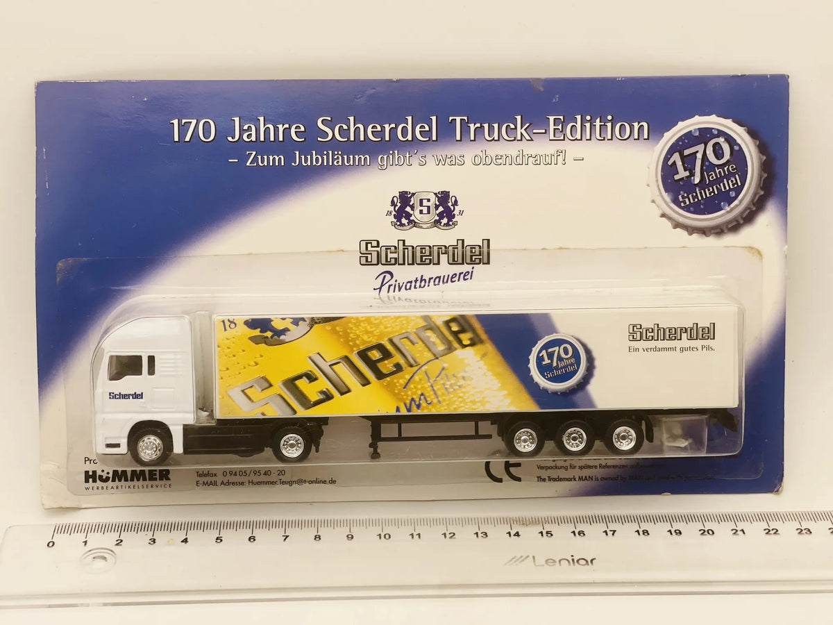 MAN F2000 Hümmer 2001 1:87 Ciężarówka Promocyjna Scherdel Blister Biały – zdjęcie 4