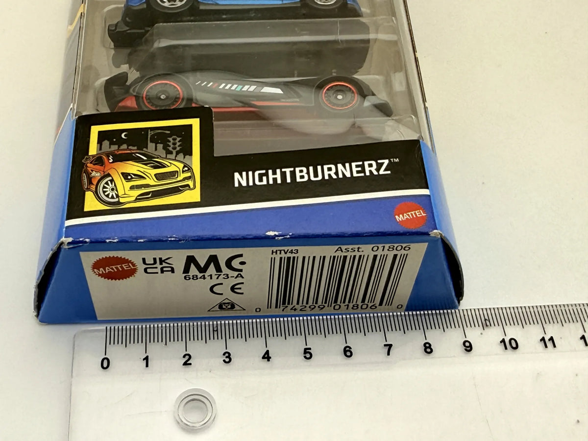 5 PAK NIGHTBURNERZ, 5 Pack Hot Wheels 2023, Die cast, 1:64, Resoraki – zdjęcie 4