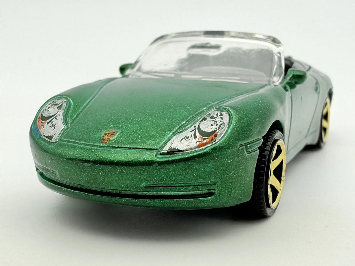 Porsche 911 Carrera Cabrio, Matchbox 1998-'19, Die cast MB423, Zielony 1:64 – zdjęcie 4