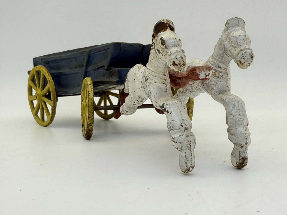 Antyczny Żeliwny wóz zaprzężony w konie 1930 1:16 Made in United States – zdjęcie 4