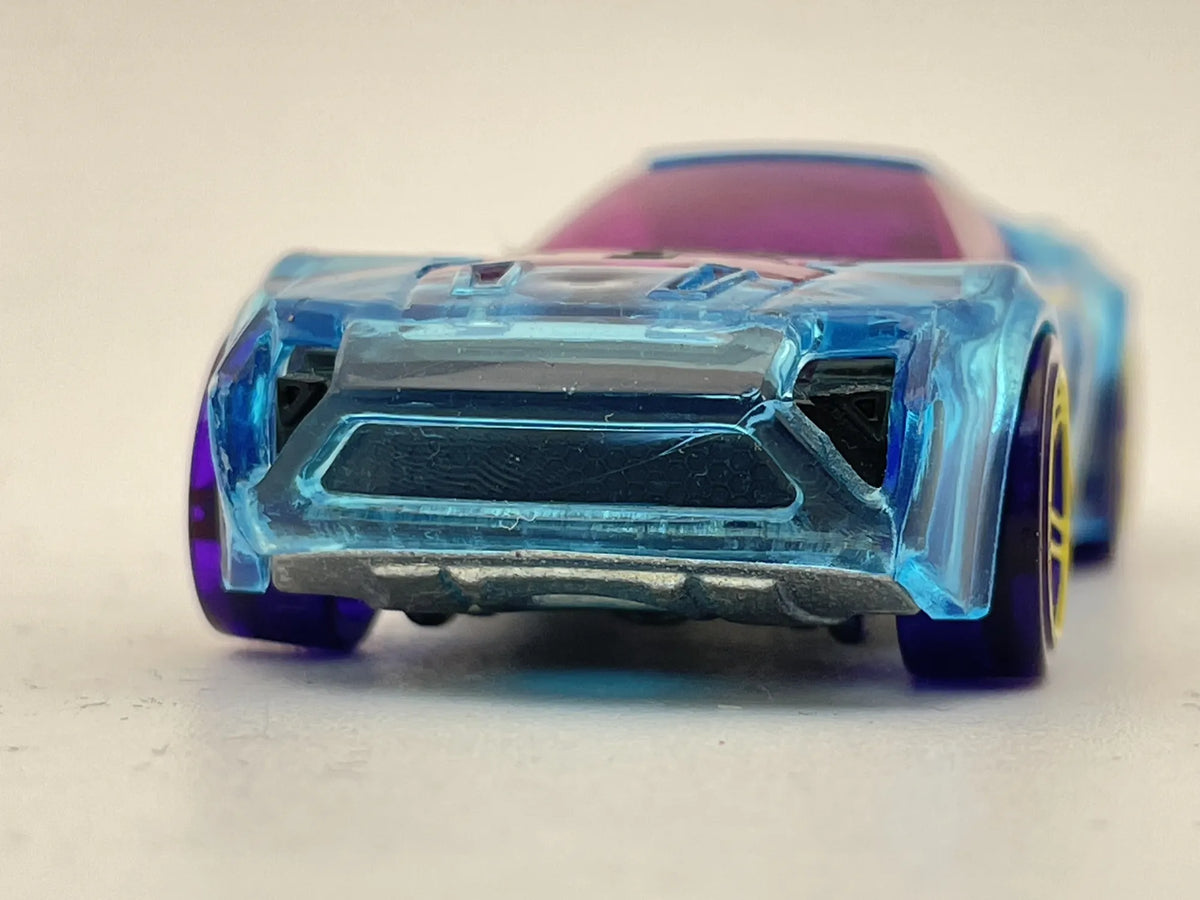 NERVE HAMMER, Hot Wheels 2005, Die cast DTY11, Niebieski Przeźroczysty 1:64 – zdjęcie 4