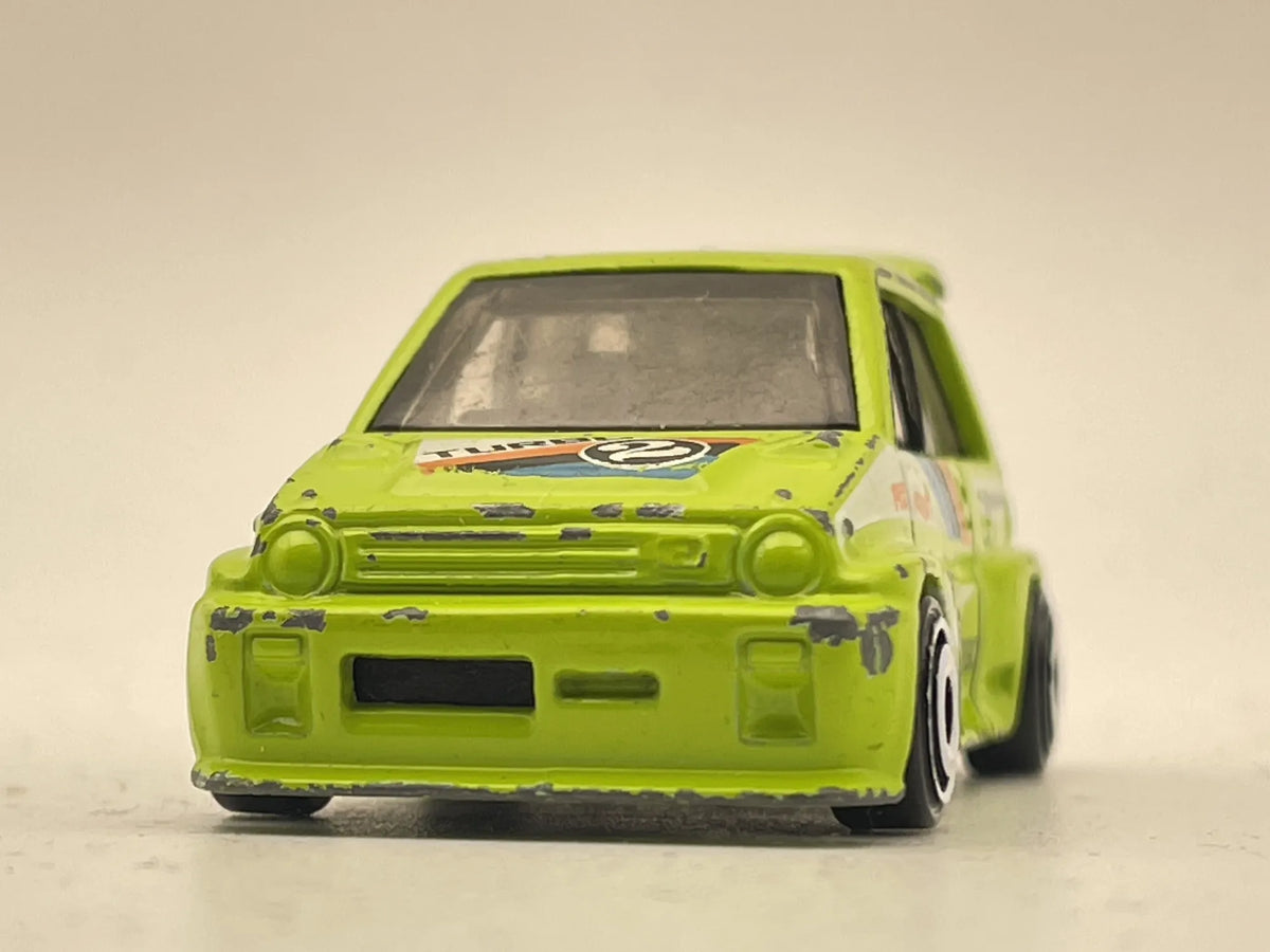 1985 HONDA CITY TURBO II, Hot Wheels 2017, Die cast FJV43, Zielony, 1:64 – zdjęcie 4