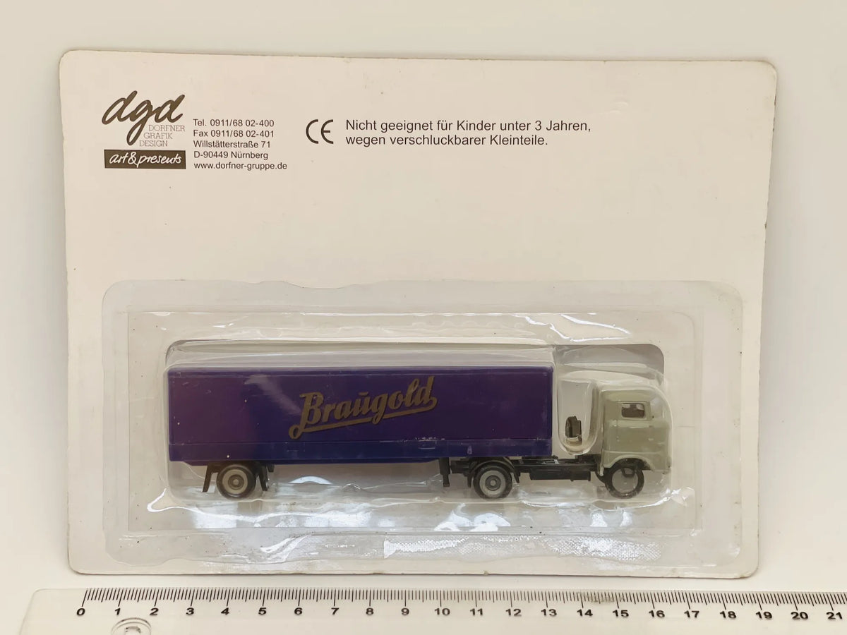 IFA W50 DGD 1:87 Ciężarówka Promocyjna Braugold Blister Fioletowy Reklama – zdjęcie 6
