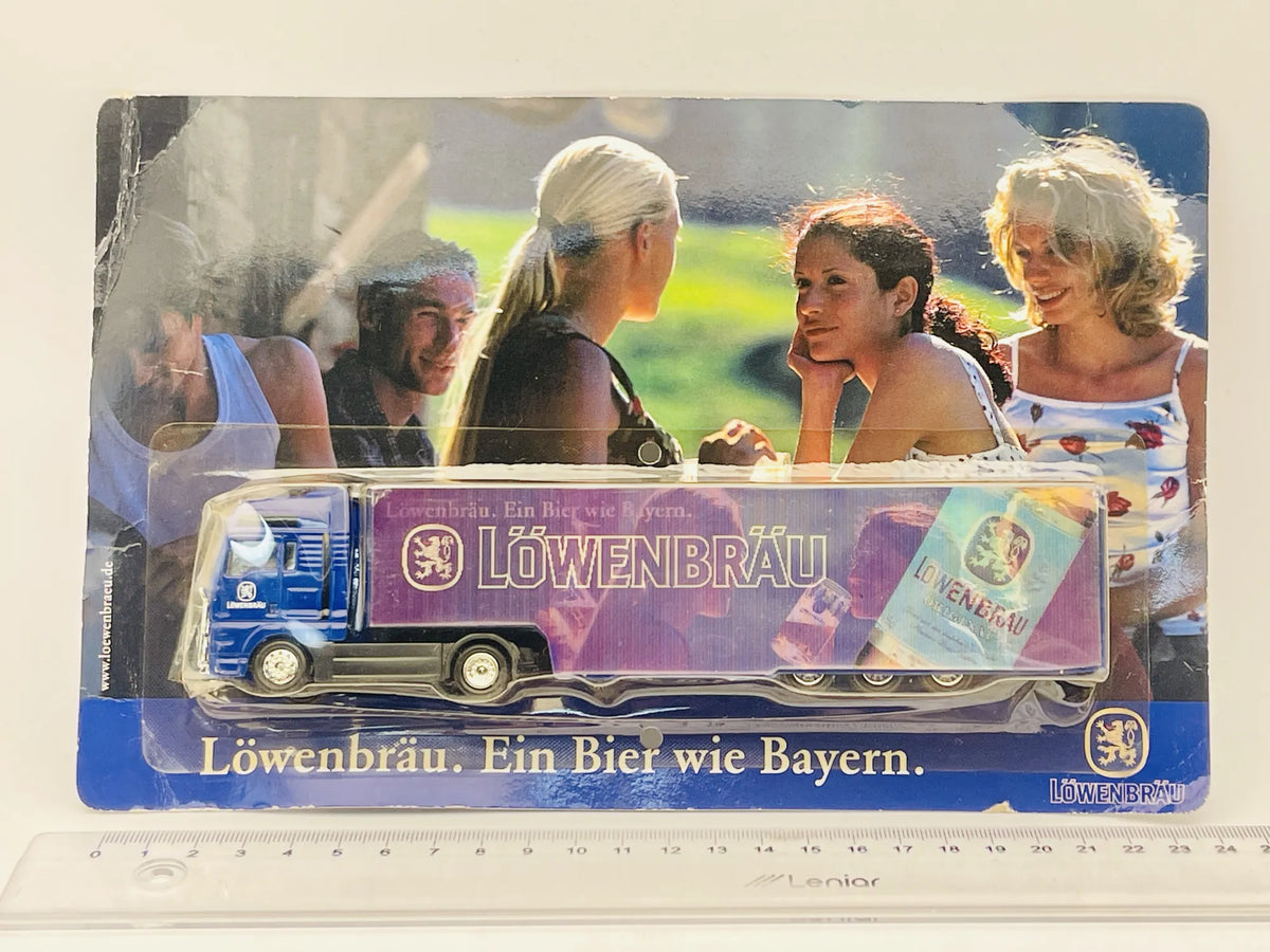 MAN TRUCK Hümmer 1:87 Ciężarówka Promocyjna Fioletowy Blister Löwenbräu – zdjęcie 5