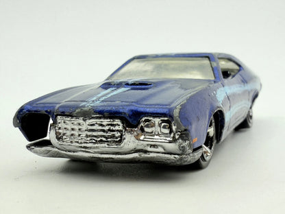 72 Ford Grand Torino Sport Hot Wheels Niebieska 1:64 – zdjęcie 4