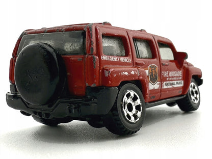 Hummer H3 Straż pożarna Matchbox 2004 Czerwony 1:64 – zdjęcie 4