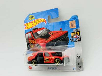 Time Attaxi Hot Wheels 2023 HW Metro 1:64 63 Blister Czerwony – zdjęcie 4